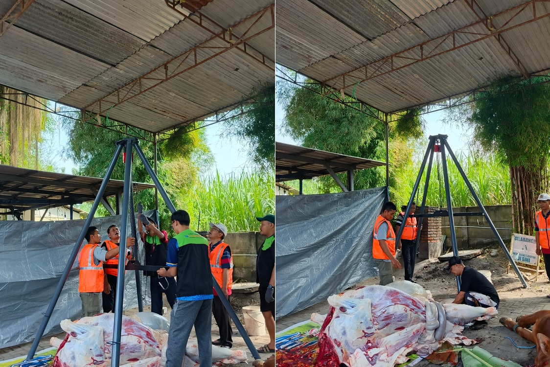 Masjid Al Basyirah, Sembelih 13 Sapi, 16 Kambing